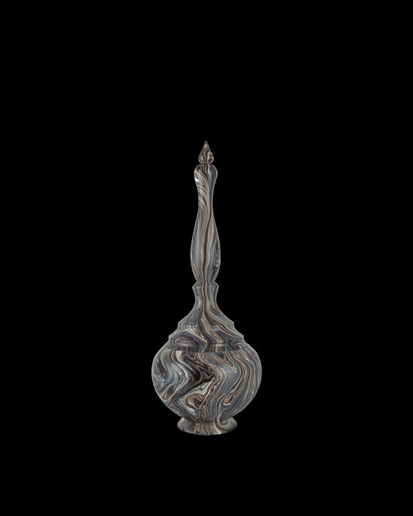 Currey & Company Marbleized Short Turret Box