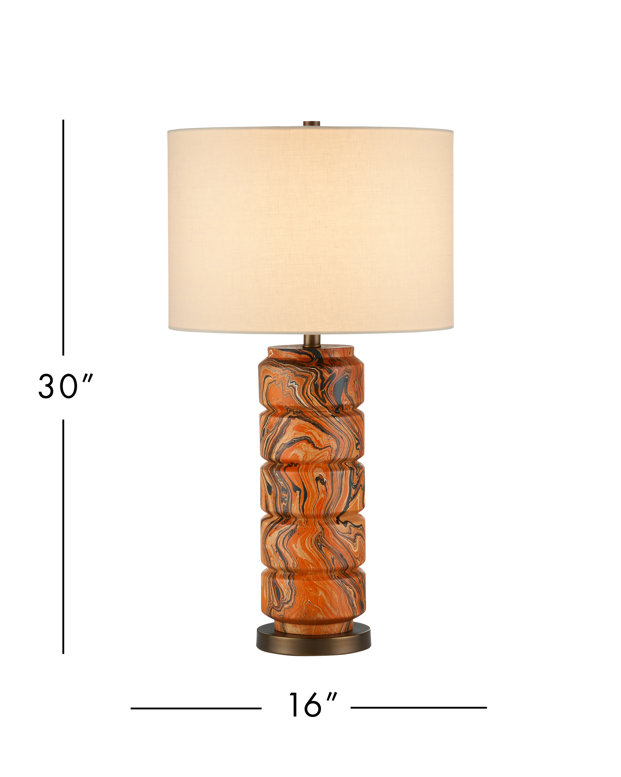 Currey & Company Crantock Orange Table Lamp