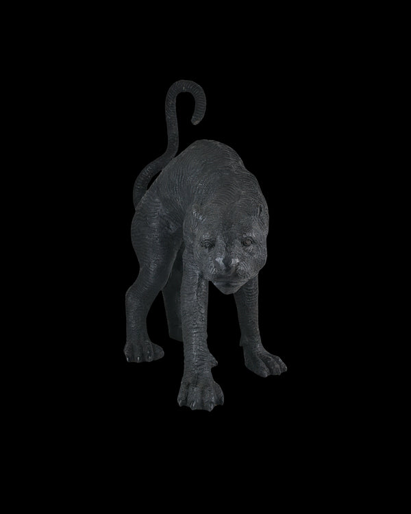 Currey & Company Standing Black Panther Bronze