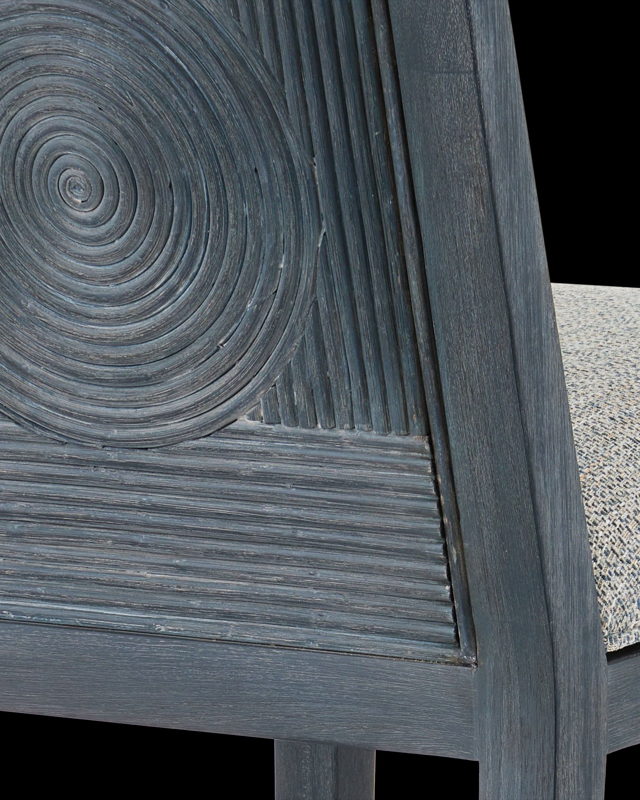 Currey & Company Santos Vintage Navy Bar Stool, Barrett Dusk