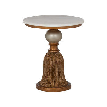 Chelsea House Tassel Side Table Silver & Gold