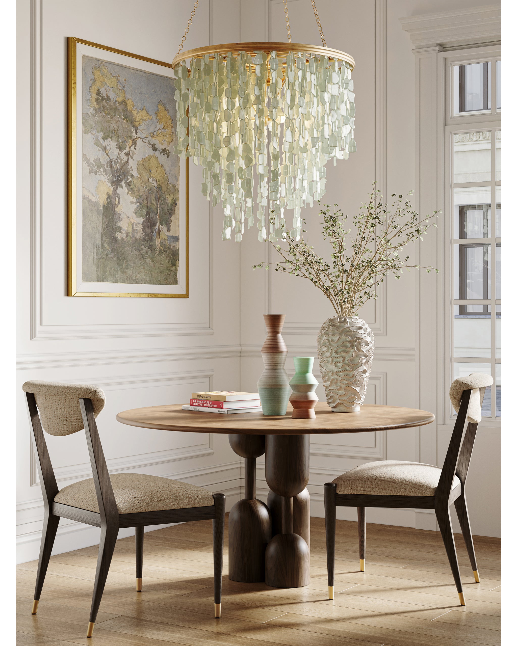 Currey & Company Verre De Mer Medium Chandelier