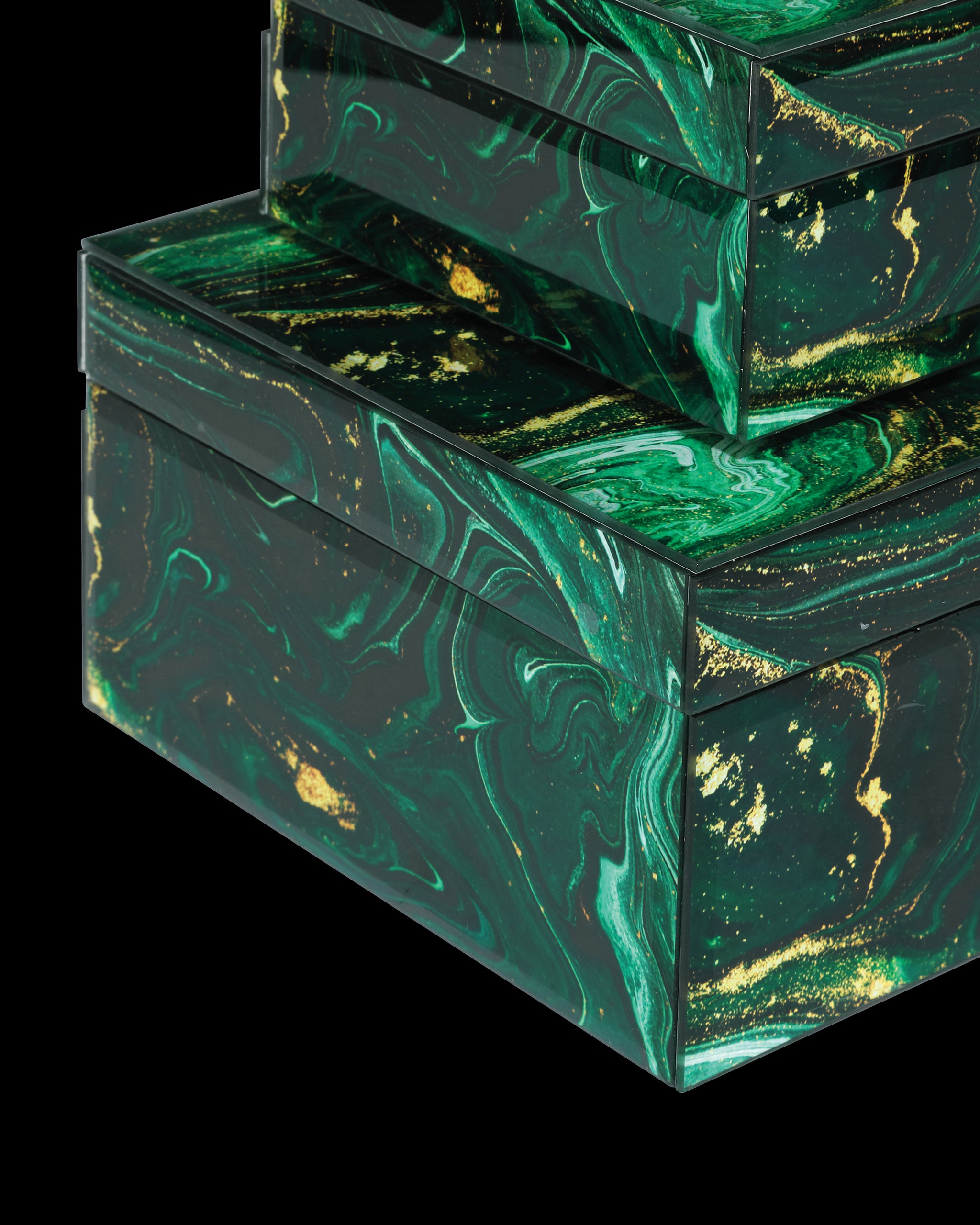 Currey & Company Interstellar Green Box Set Of 2