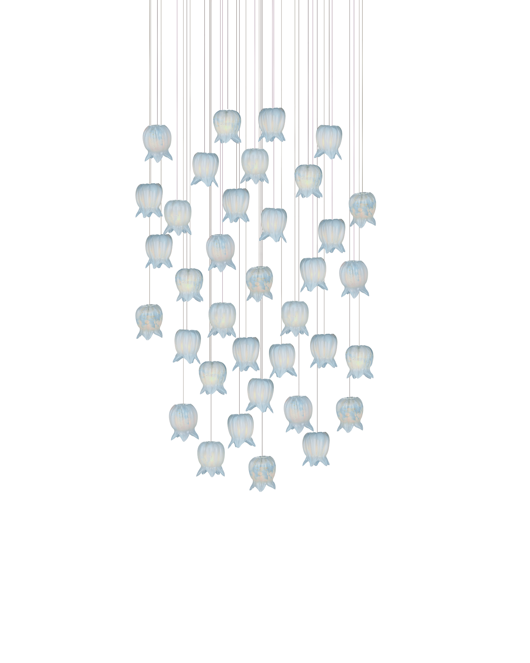 Currey And Company Polpo 36 Light Round Multi Drop Pendant