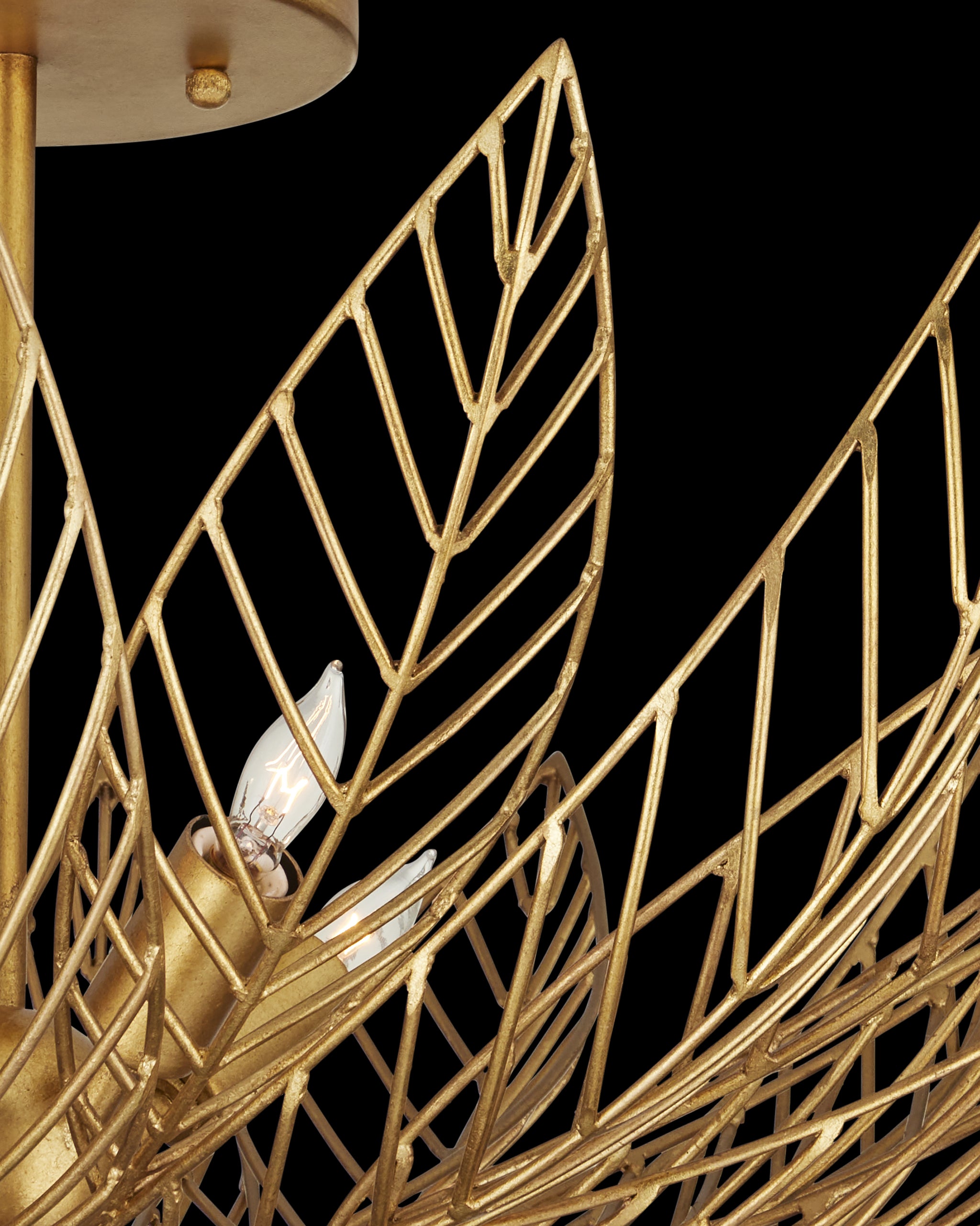 Currey & Company Leaflace Semi Flush Mount