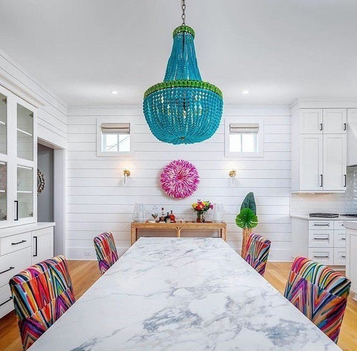 Currey & Company Hedy Turquoise Chandelier