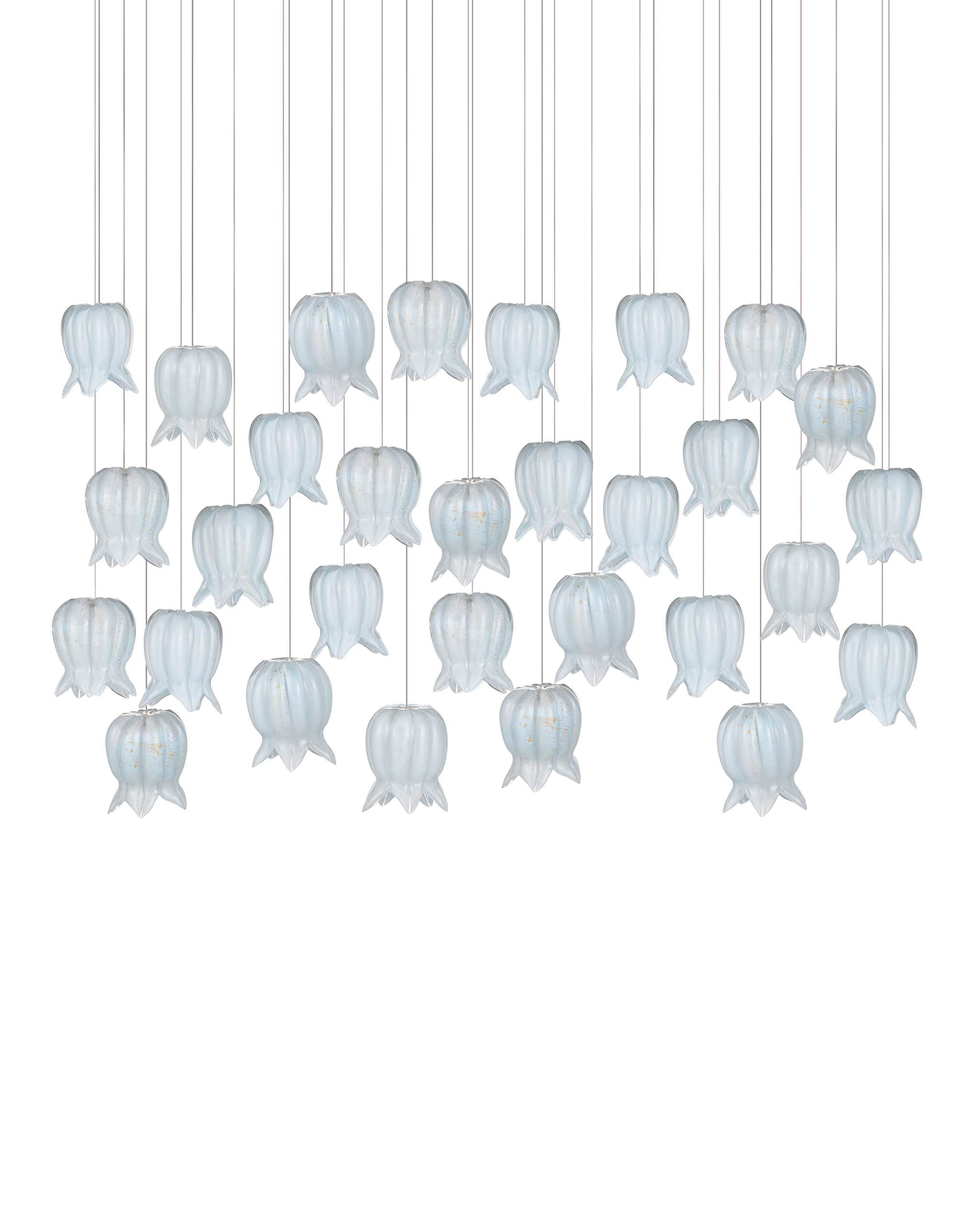 Currey And Company Polpo 30 Light Linear Multi Drop Pendant