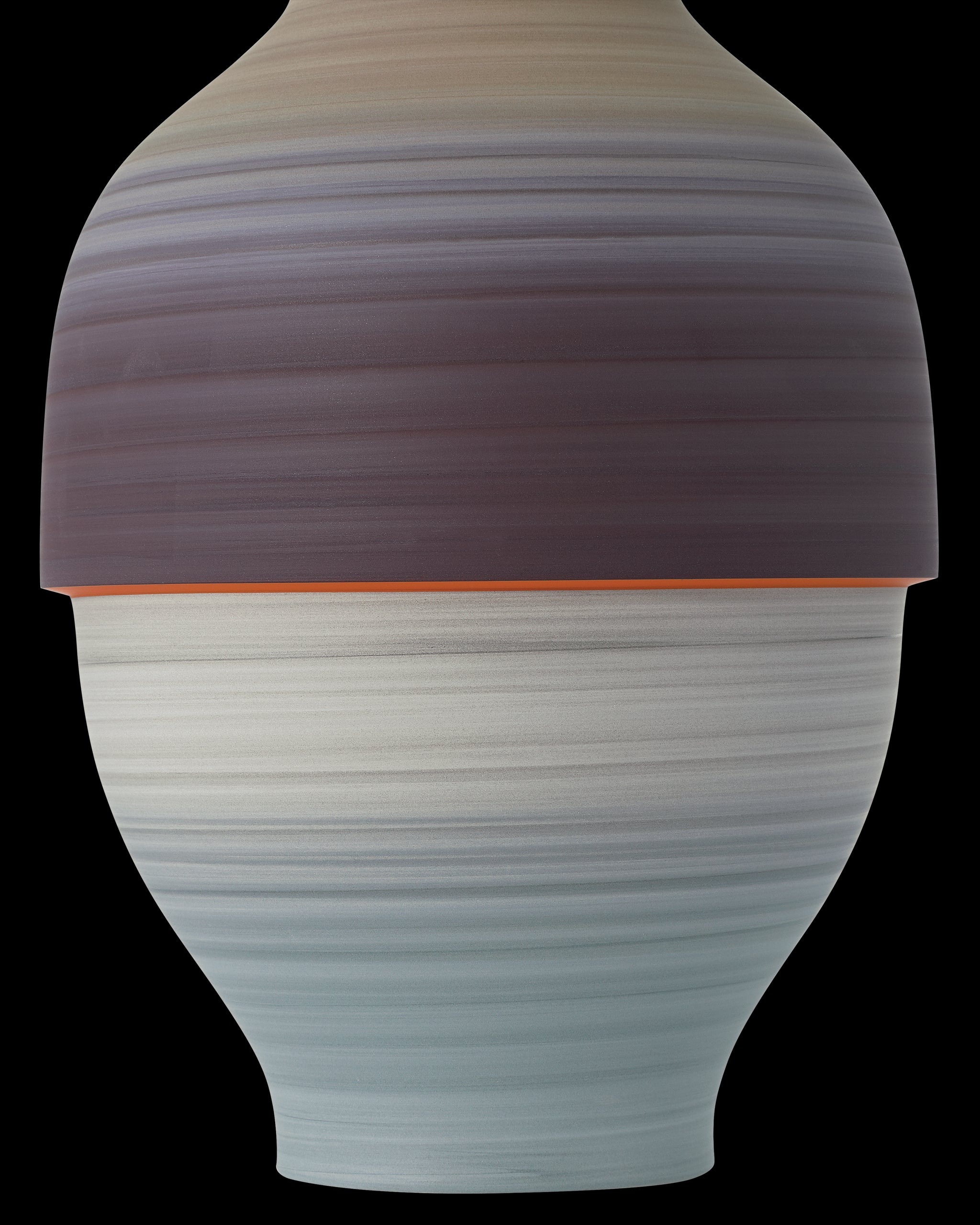 Currey & Company Happy 80's Gray, Beige, Orange & Blue Vase Set Of 3