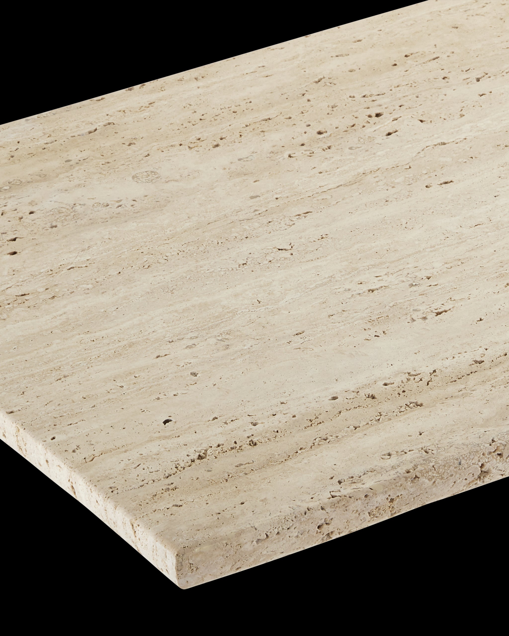 Currey & Company Demi Travertine Console Table