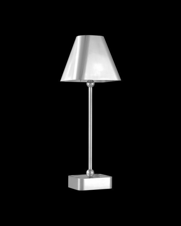 Currey & Company Gadabout Nickel Cordless Table Lamp