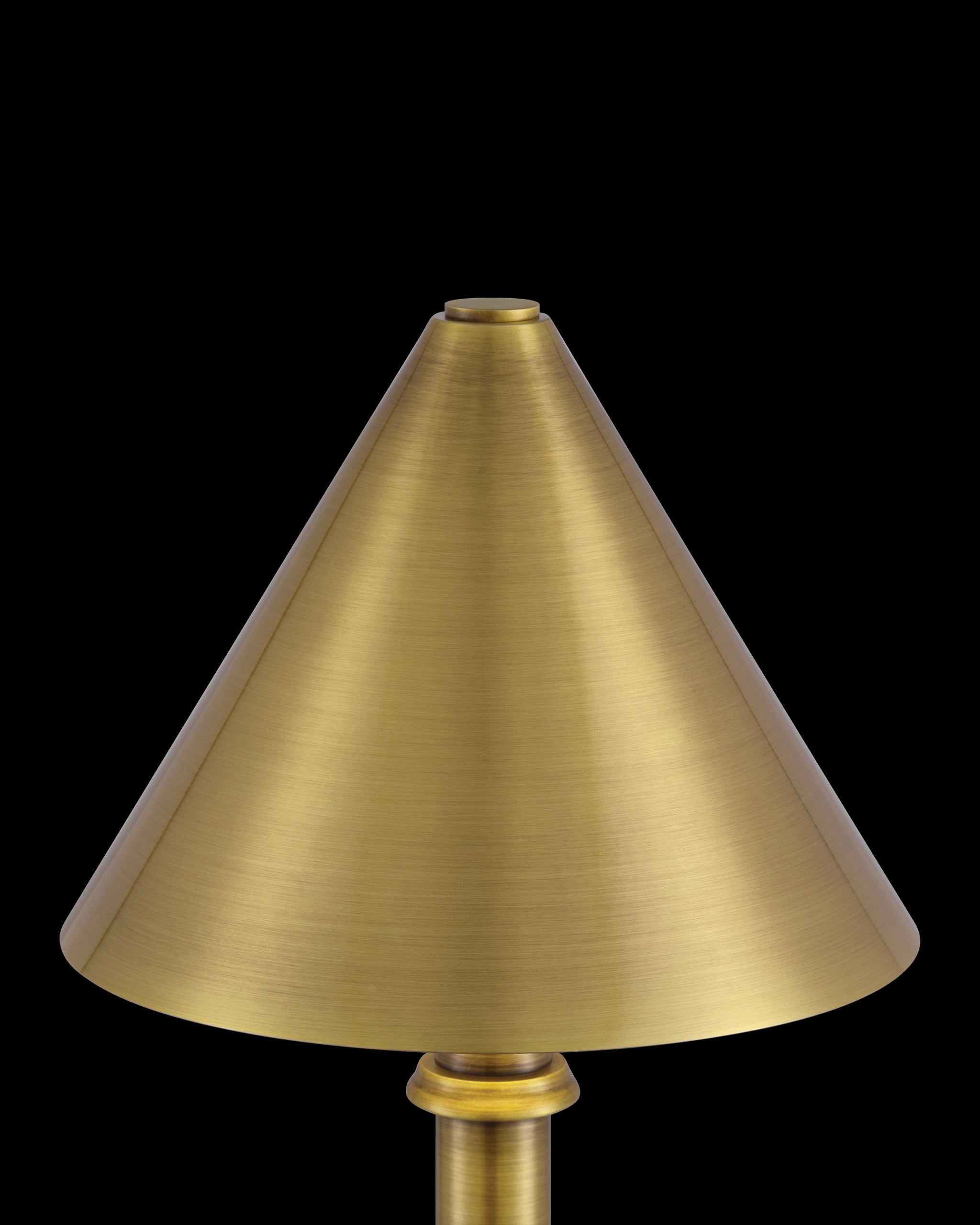 Currey & Company Traipse Brass Cordless Table Lamp