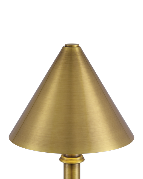 Currey & Company Traipse Brass Cordless Table Lamp