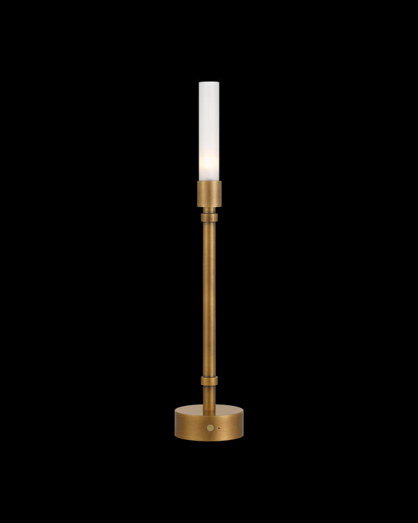 Currey & Company Paseo Brass Cordless Table Lamp