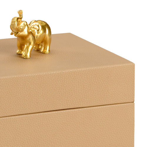Chelsea House Elephant Handle Box Tan