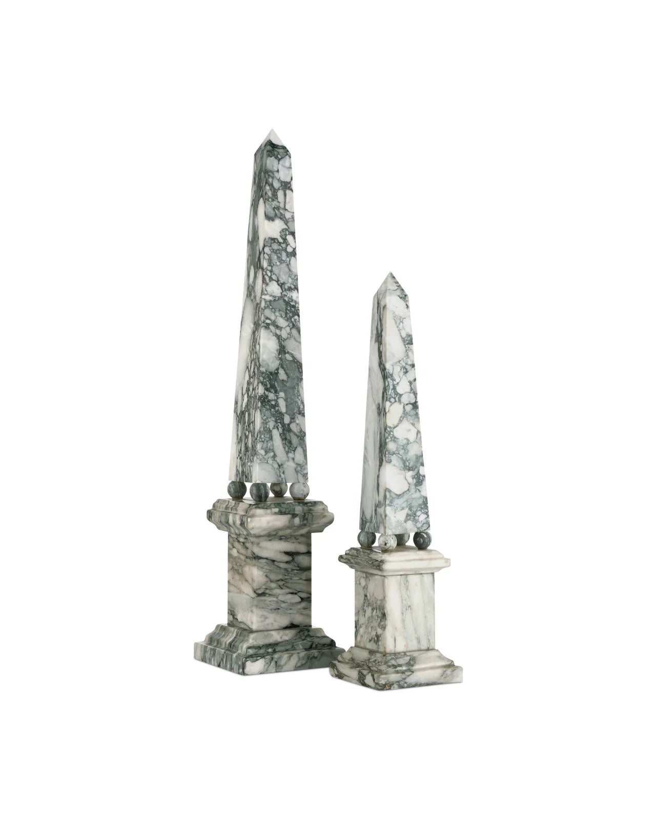 Currey & Company 22" Sorority Medium Marble Obelisk