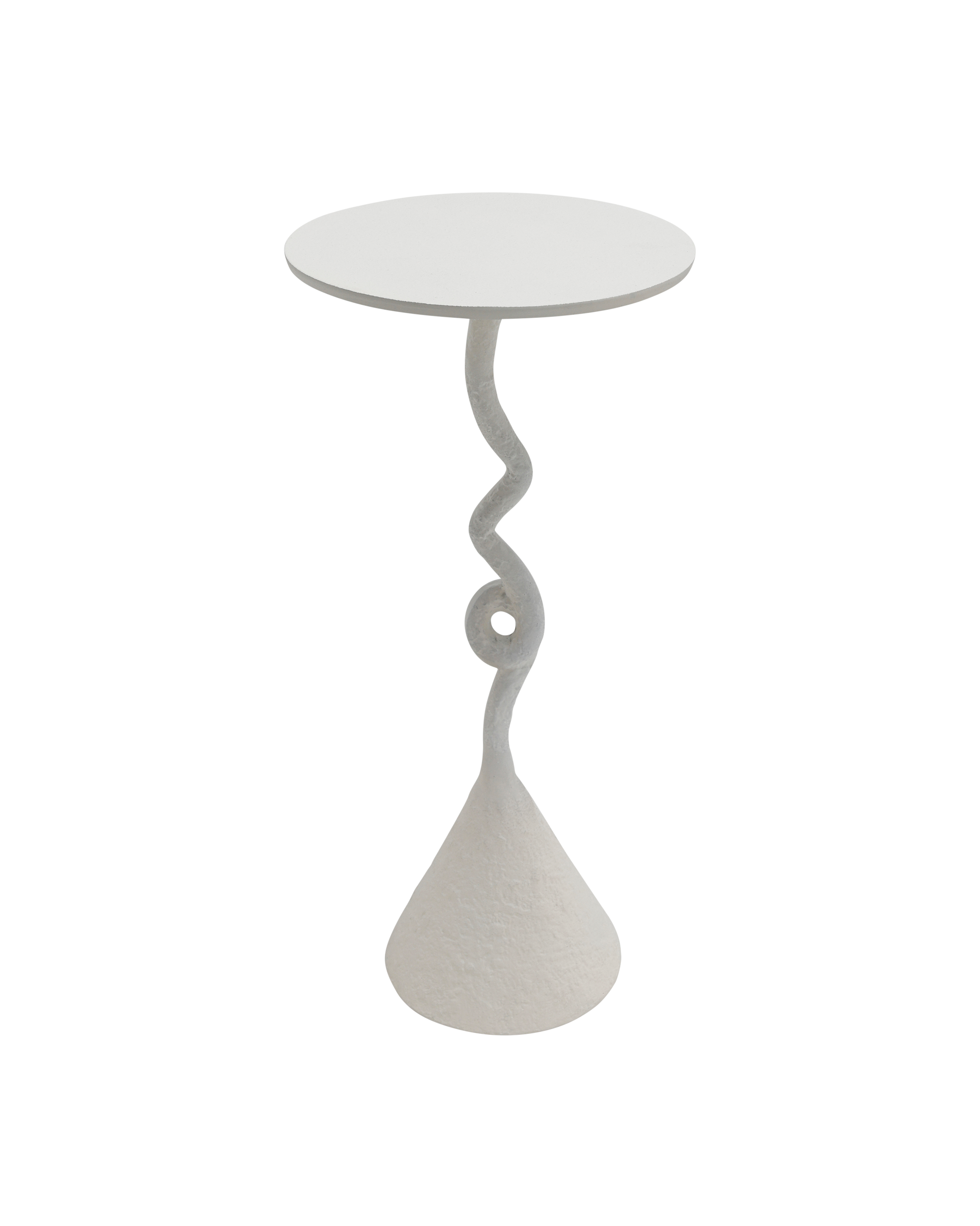 Currey & Company Cauda White Drinks Table