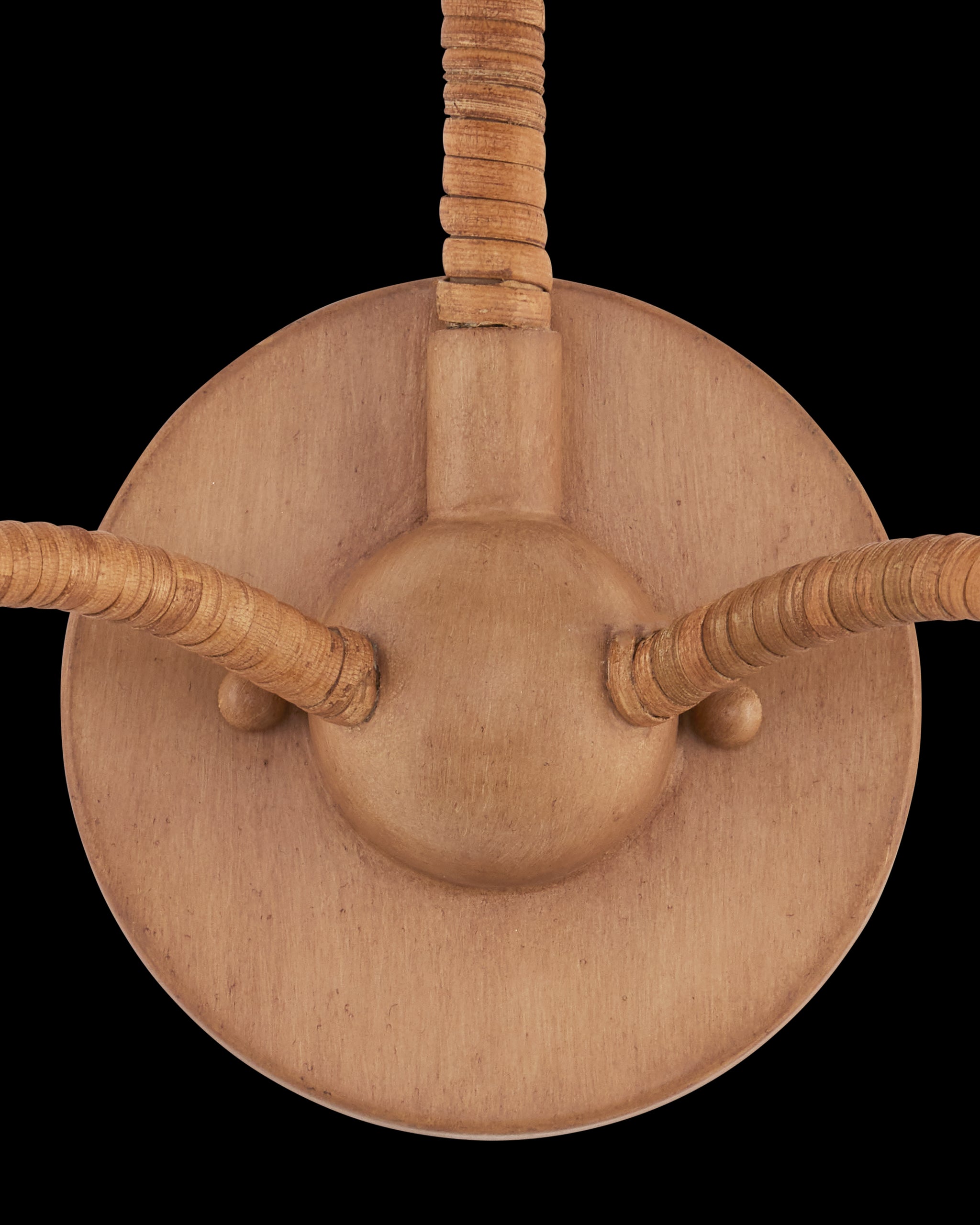 Currey & Company Saxon Double Light Tan Wall Sconce