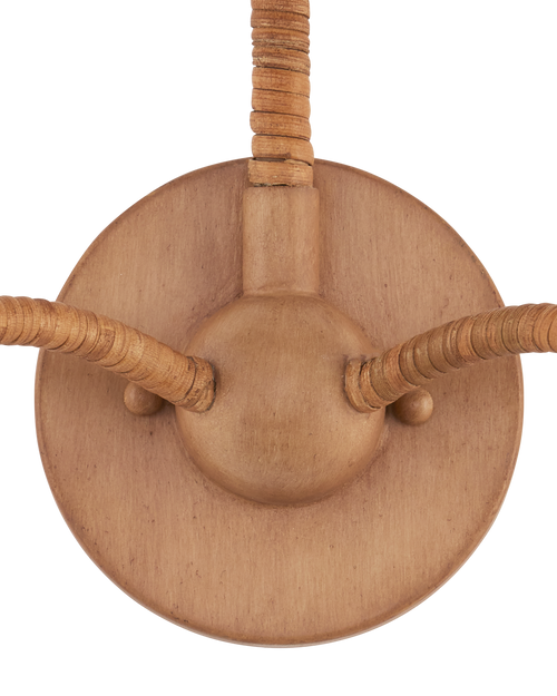 Currey & Company Saxon Double Light Tan Wall Sconce