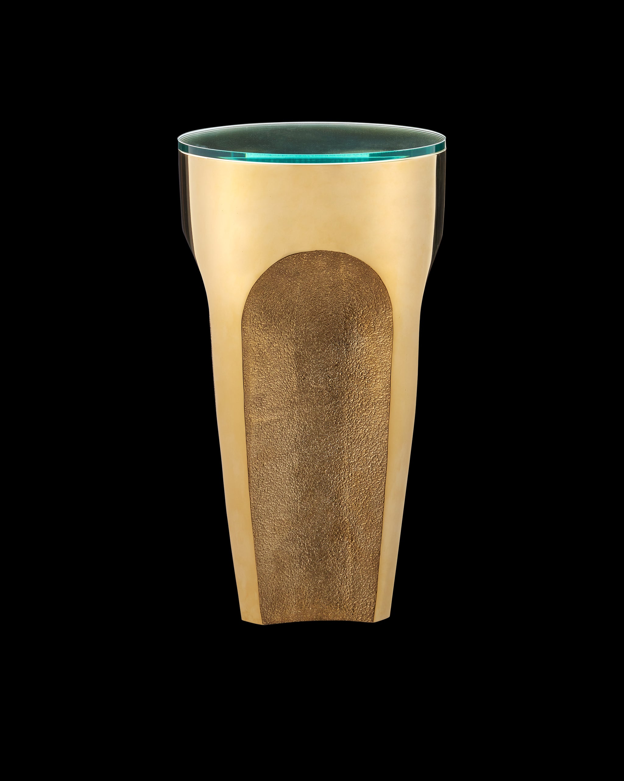 Currey & Company Lemy Brass Drinks Table