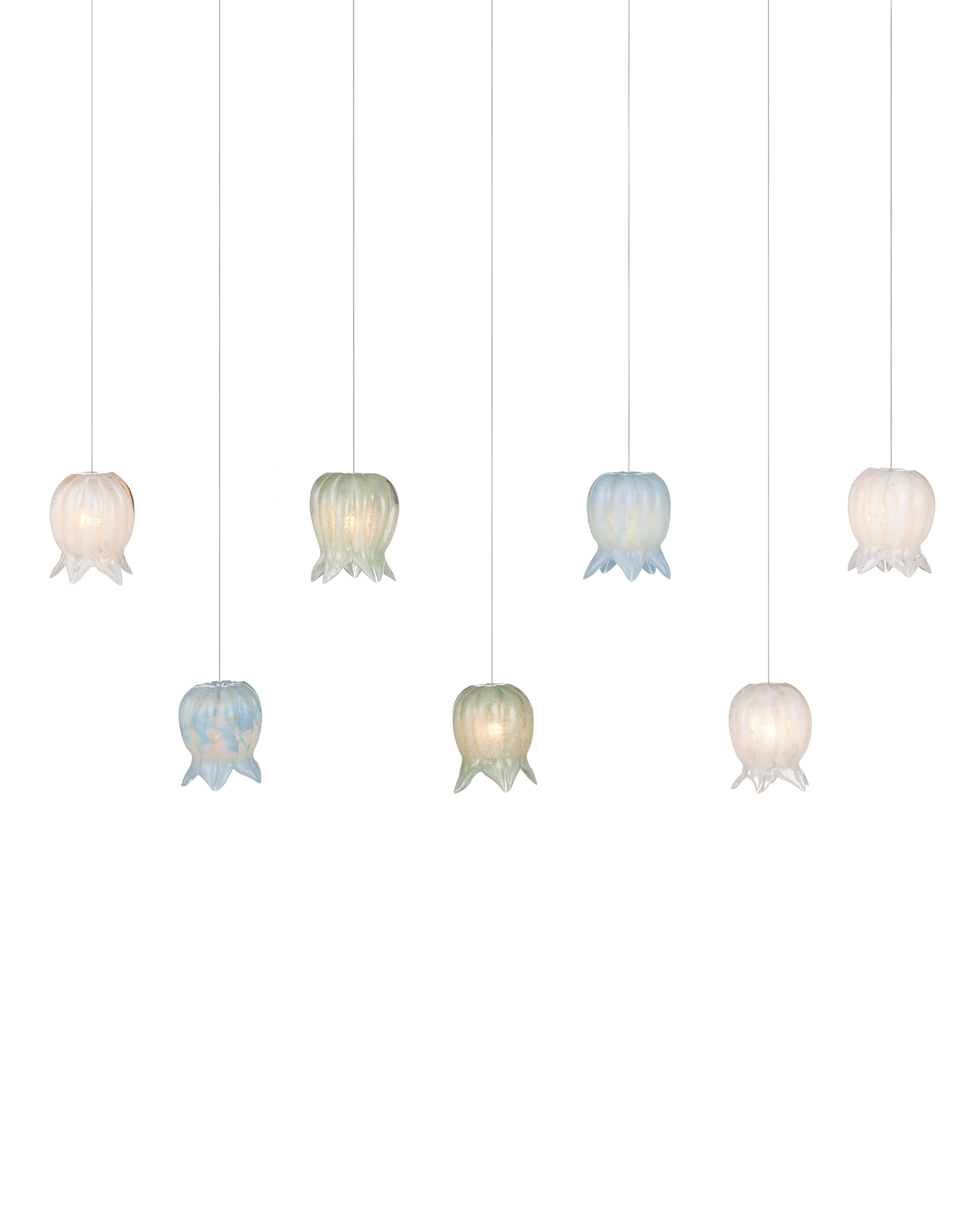 Currey And Company Polpo 7 Light Linear Multi Drop Pendant