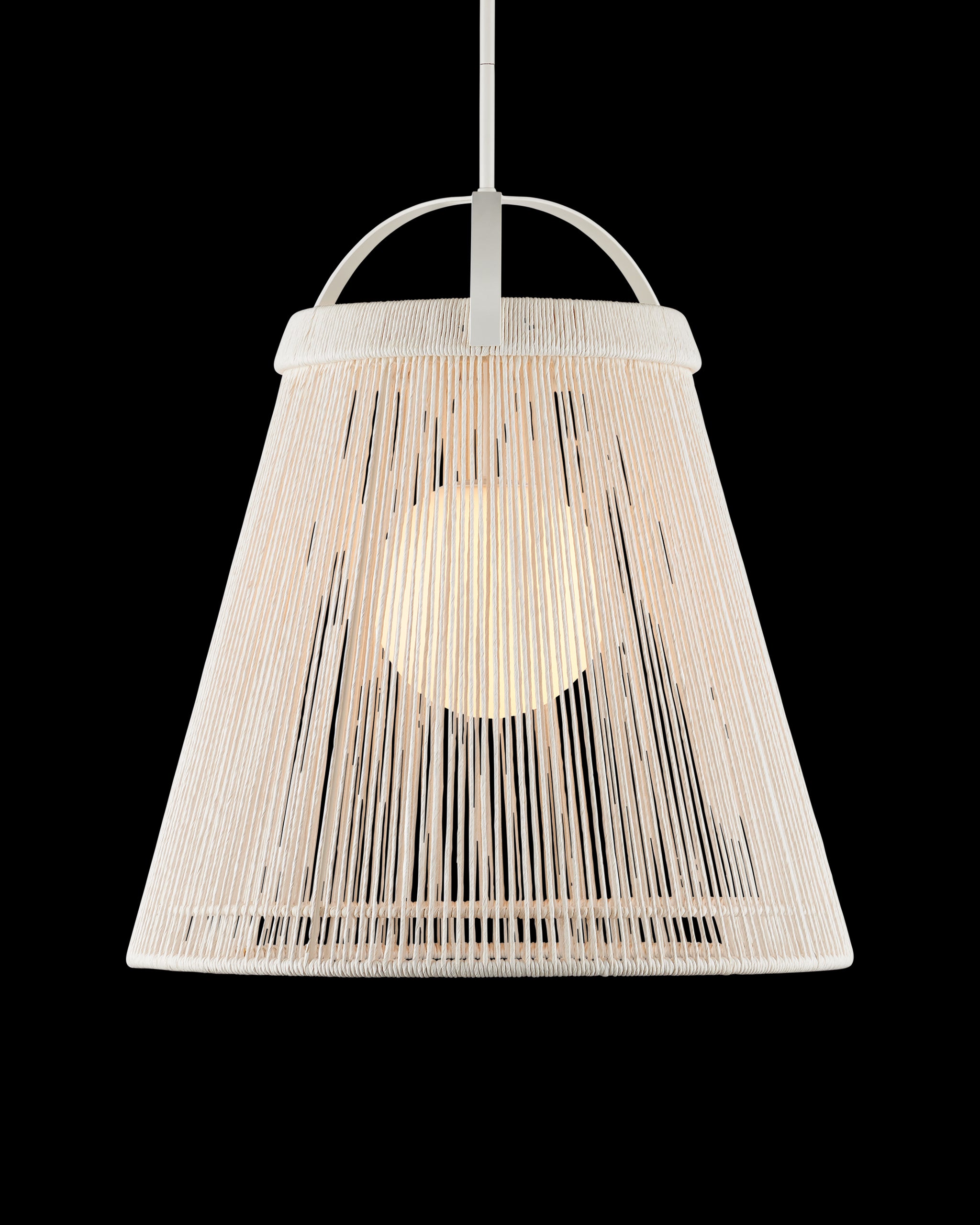 Currey & Company Parnell Medium White Pendant