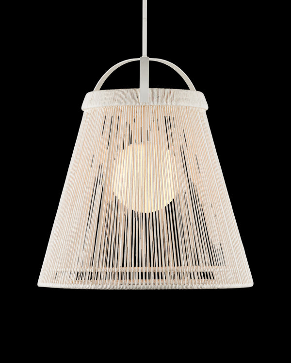 Currey & Company Parnell Medium White Pendant