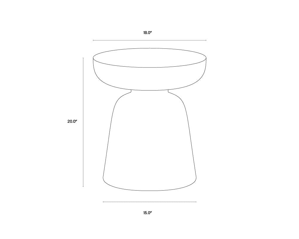 Sunpan Lucida End Table Black