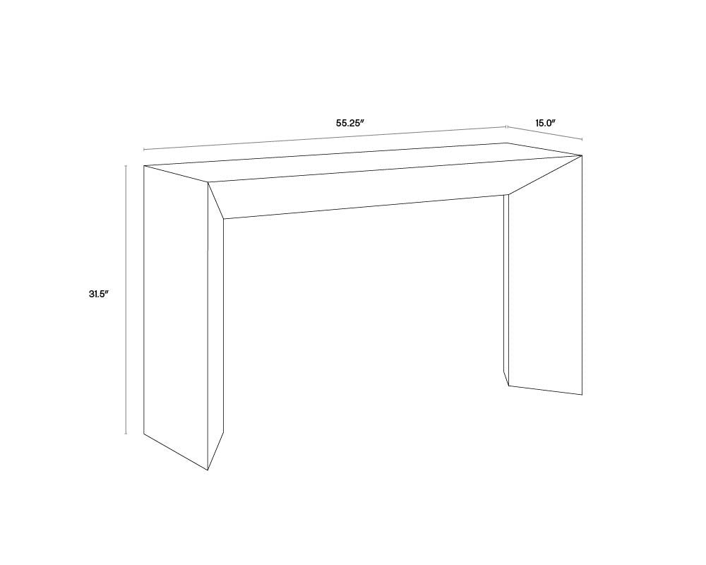 Sunpan Nomad Console Table Grey