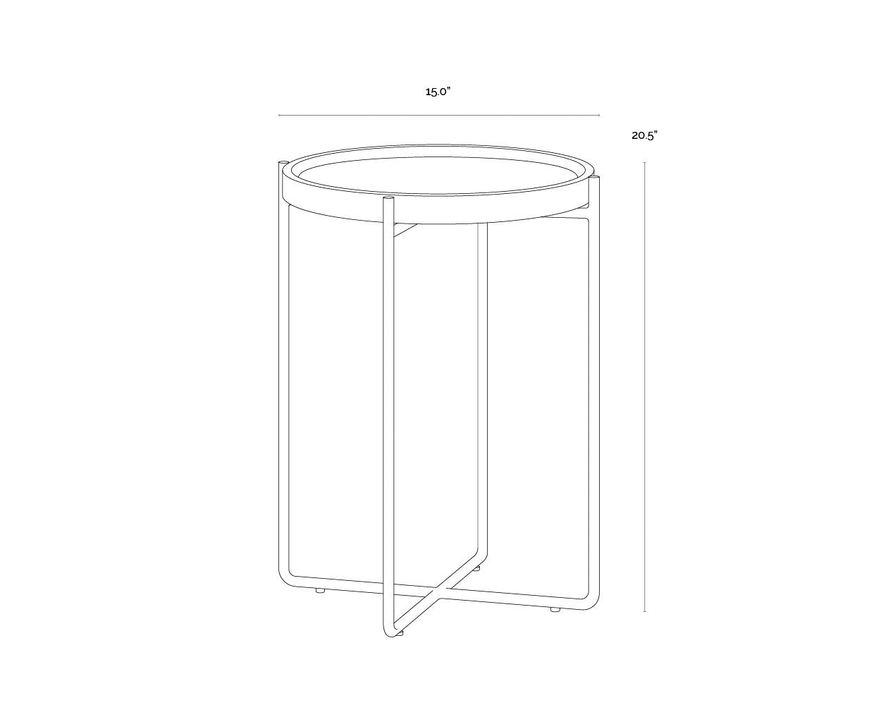 Sunpan Liv End Table