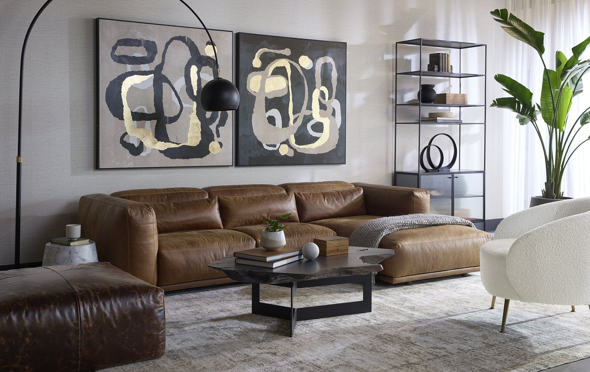 Sunpan Wyatt Coffee Table Black / Dark Brown