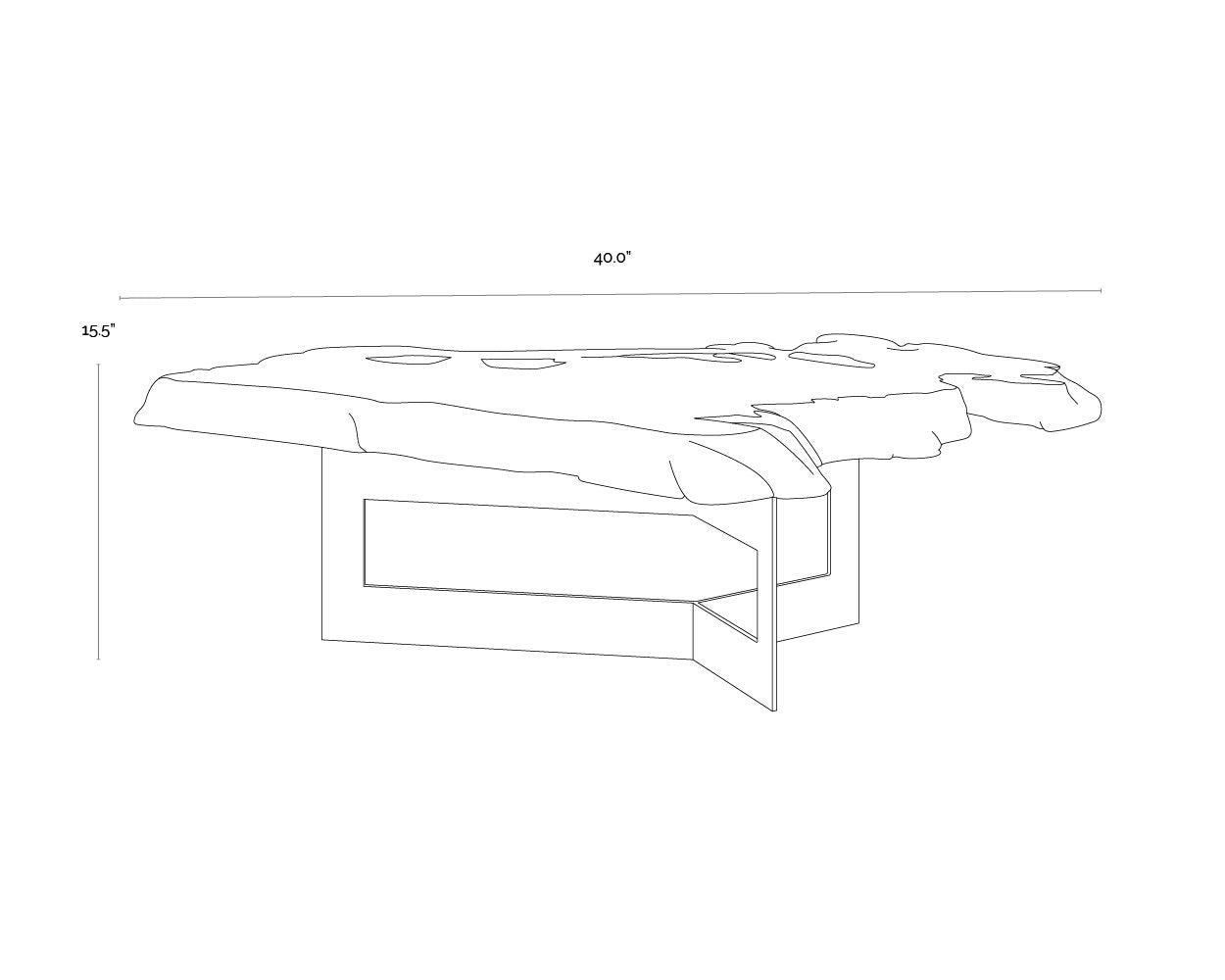 Sunpan Wyatt Coffee Table Black / Dark Brown
