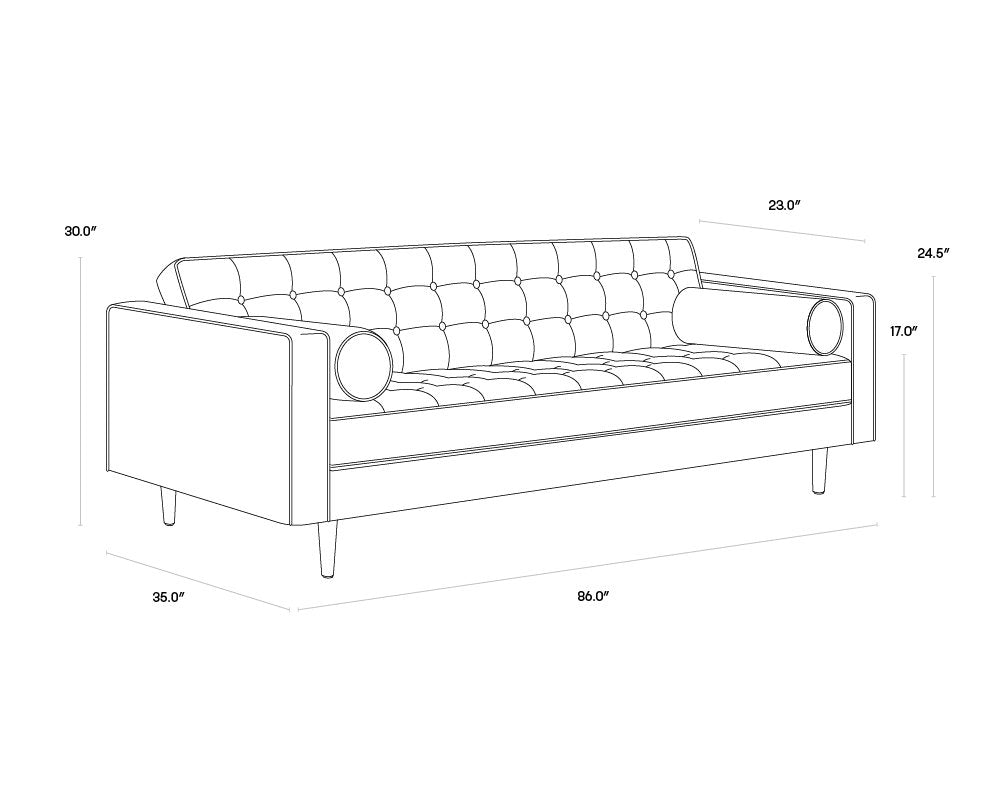 Sunpan Donnie Sofa Tobacco Tan