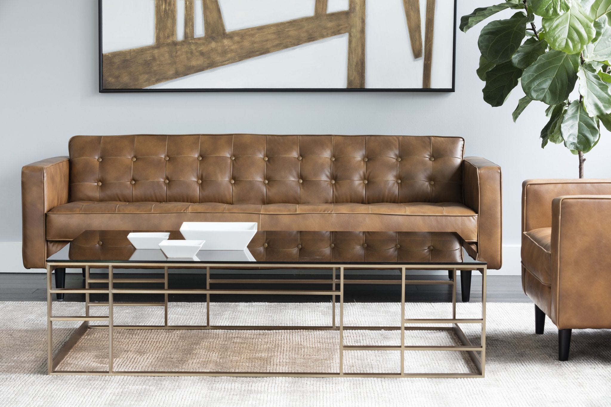 Sunpan Donnie Sofa Tobacco Tan