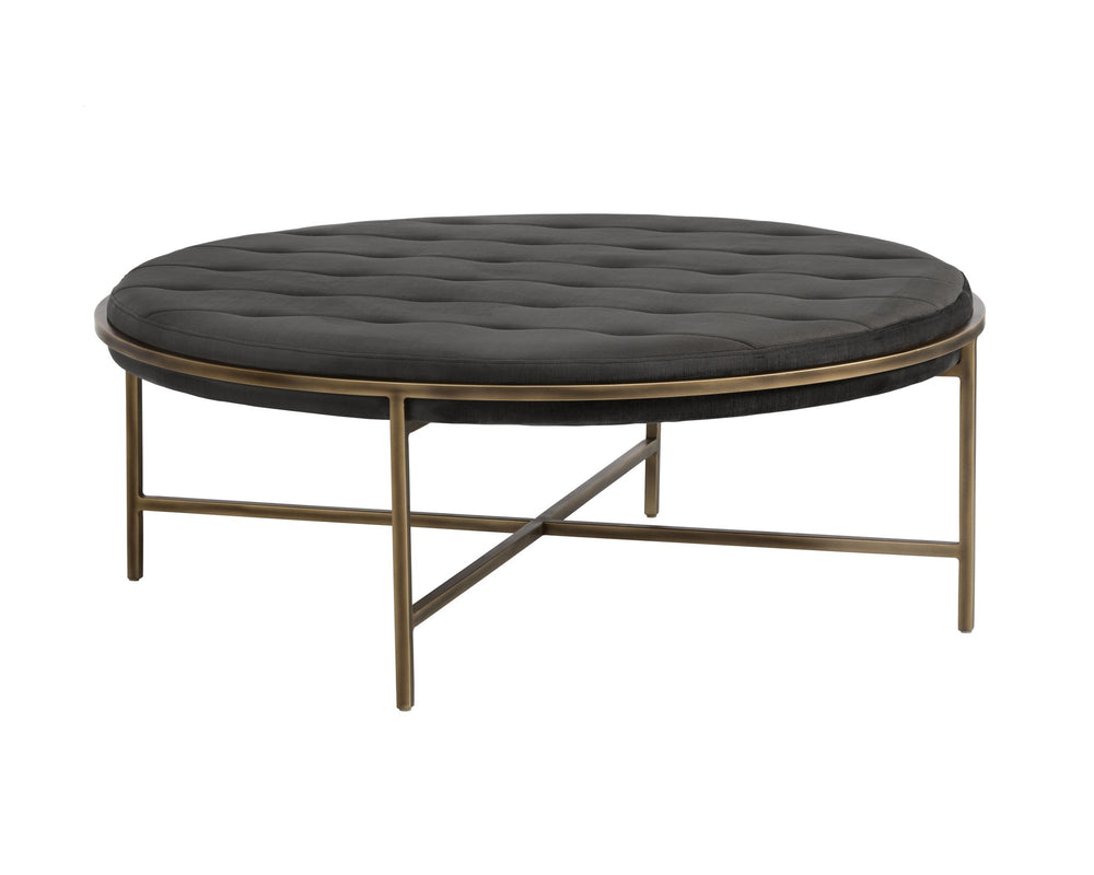 Sunpan Ethel Ottoman Round