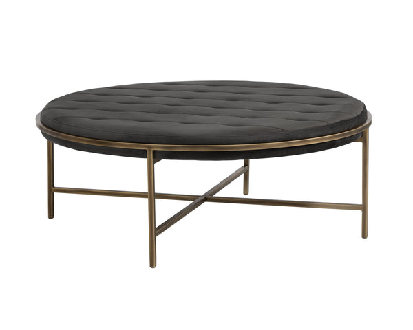 Sunpan Ethel Ottoman Round