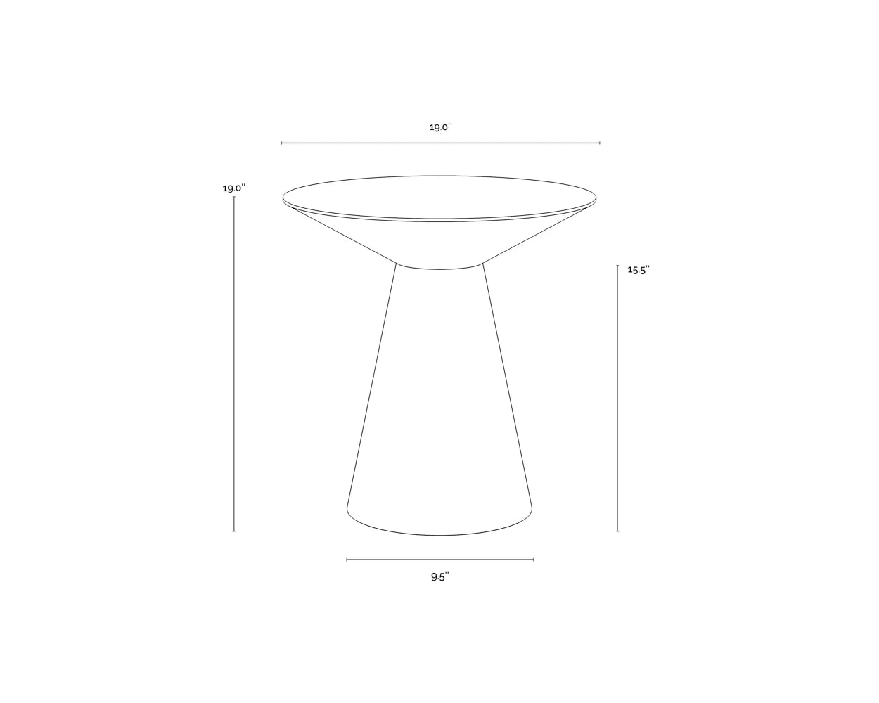 Sunpan Carmel End Table