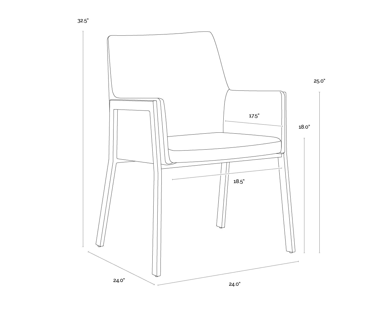 Sunpan Bernadette Dining Armchair
