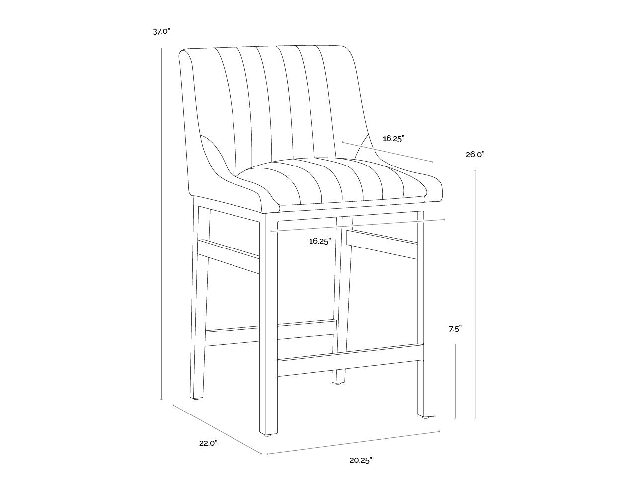 Sunpan Halden Counter Stool