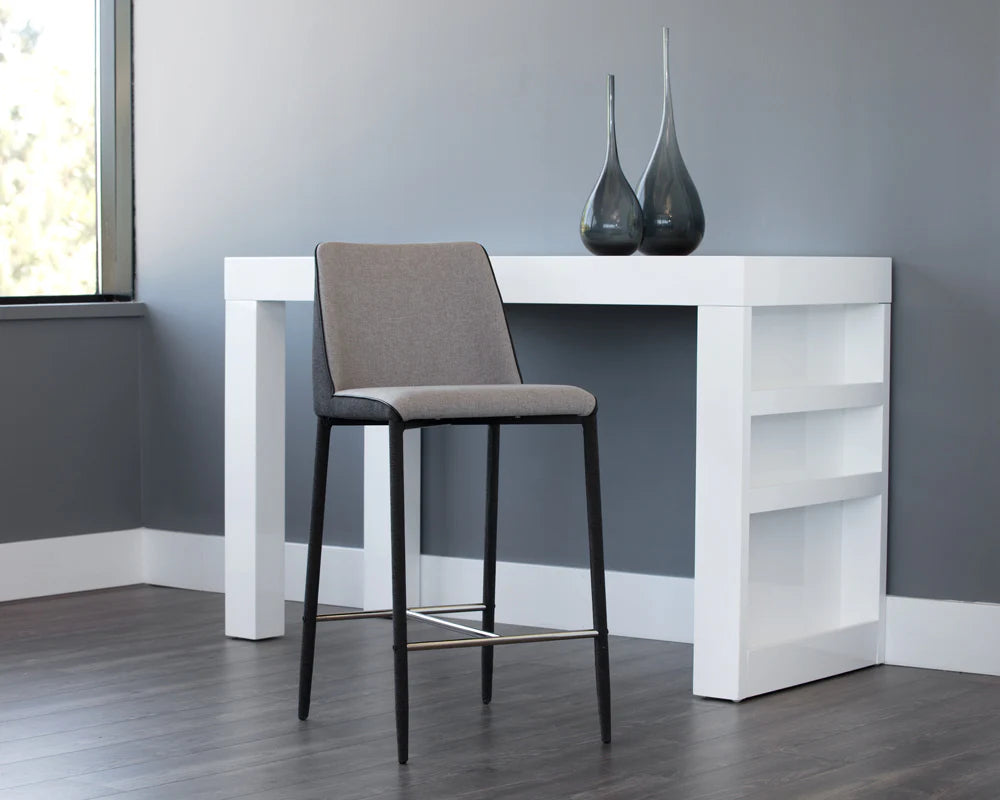 Sunpan Renee Counter Stool Armour Grey / Dark Slate