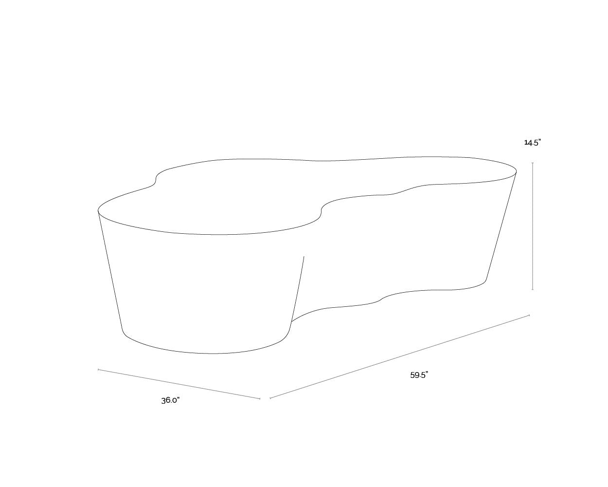 Sunpan Ava Coffee Table Marble Look