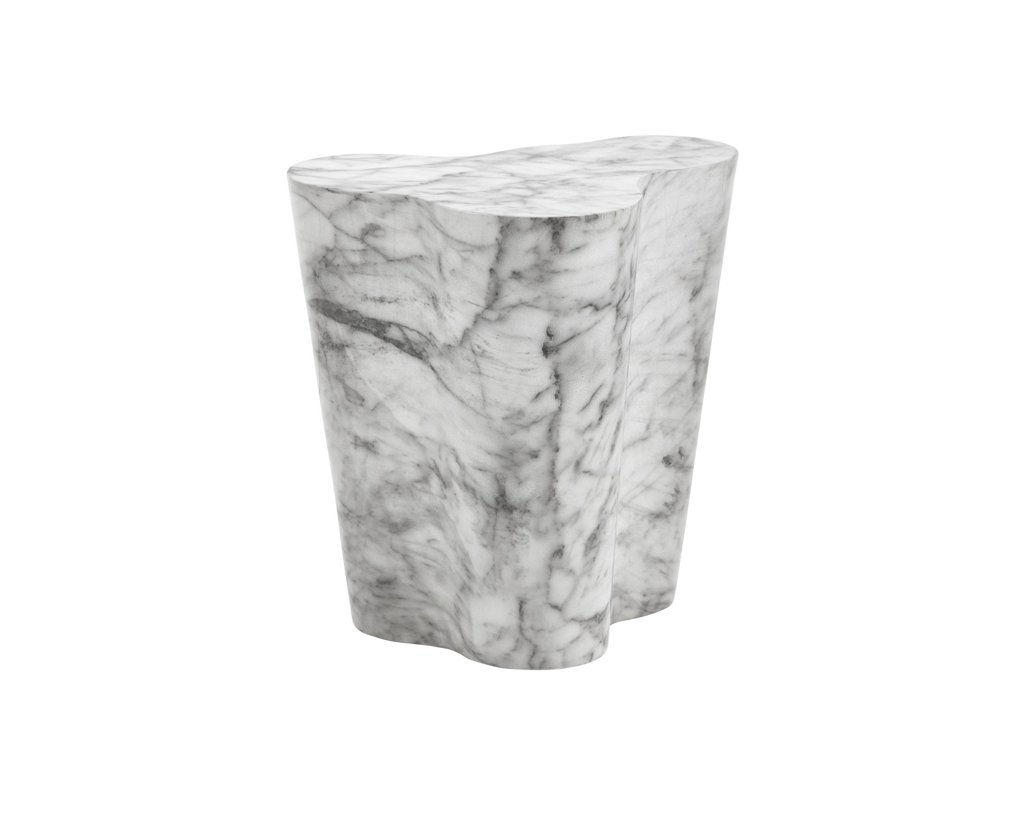 Sunpan Ava End Table Small Marble Look