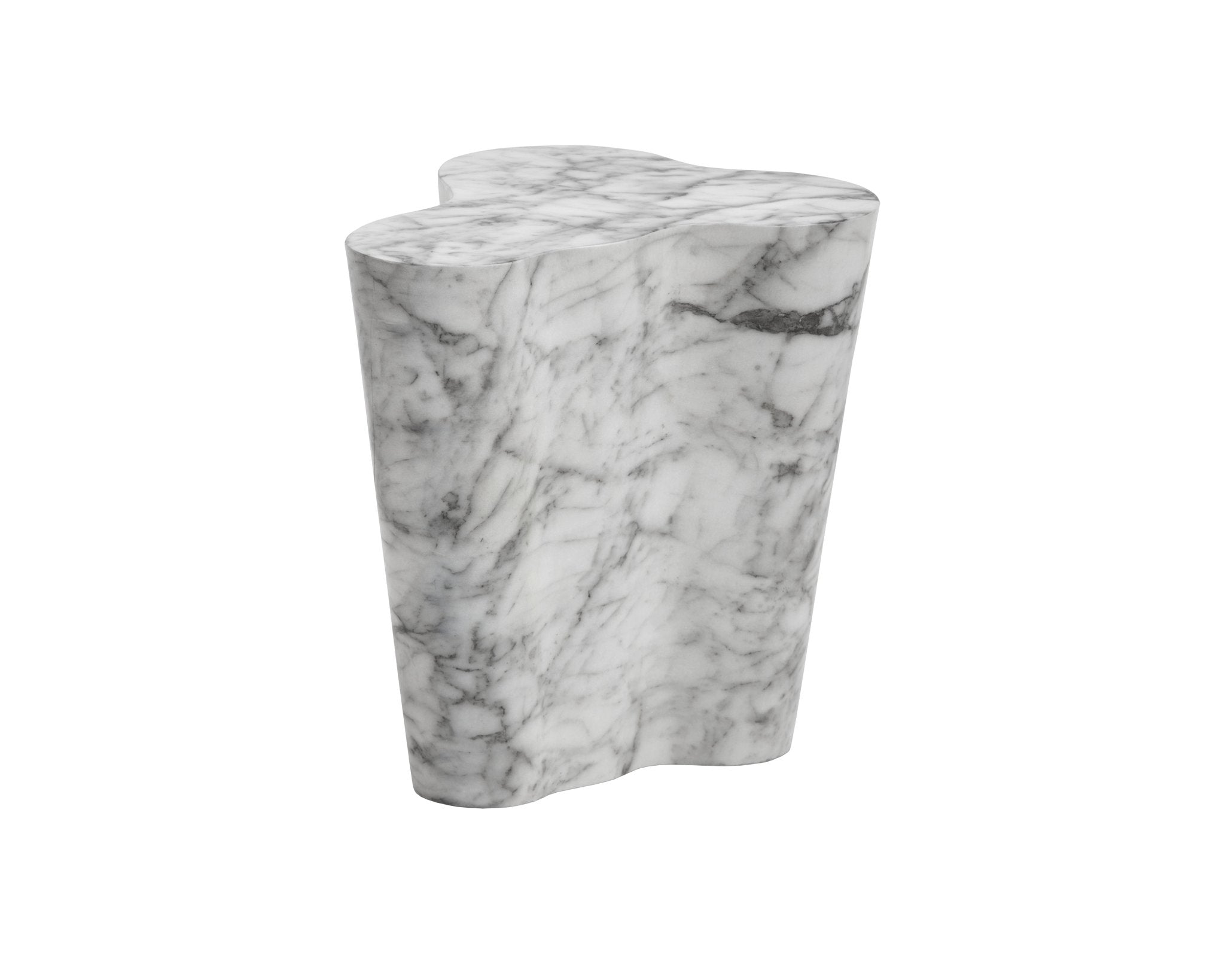 Sunpan Ava End Table Small Marble Look