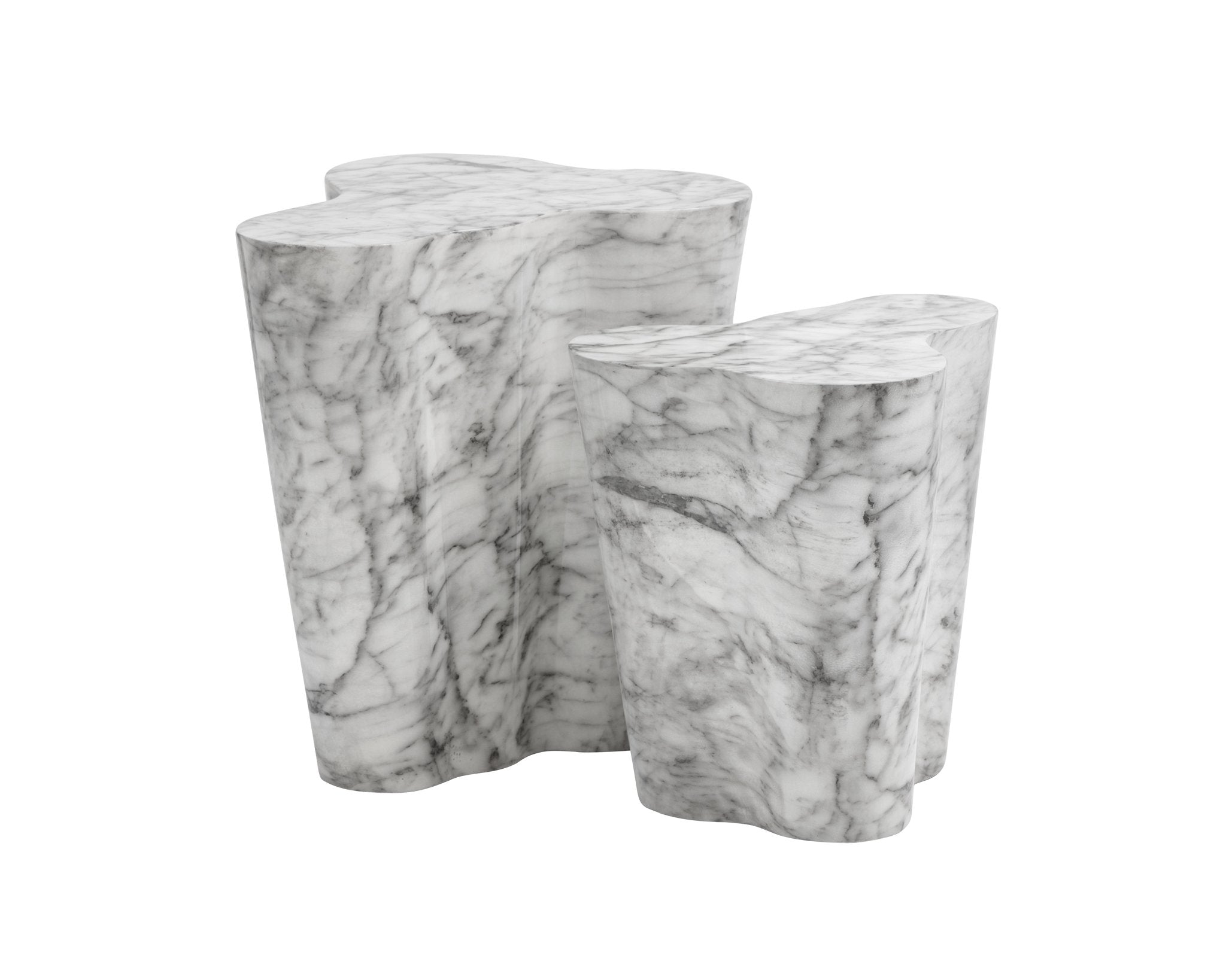 Sunpan Ava End Table Small Marble Look