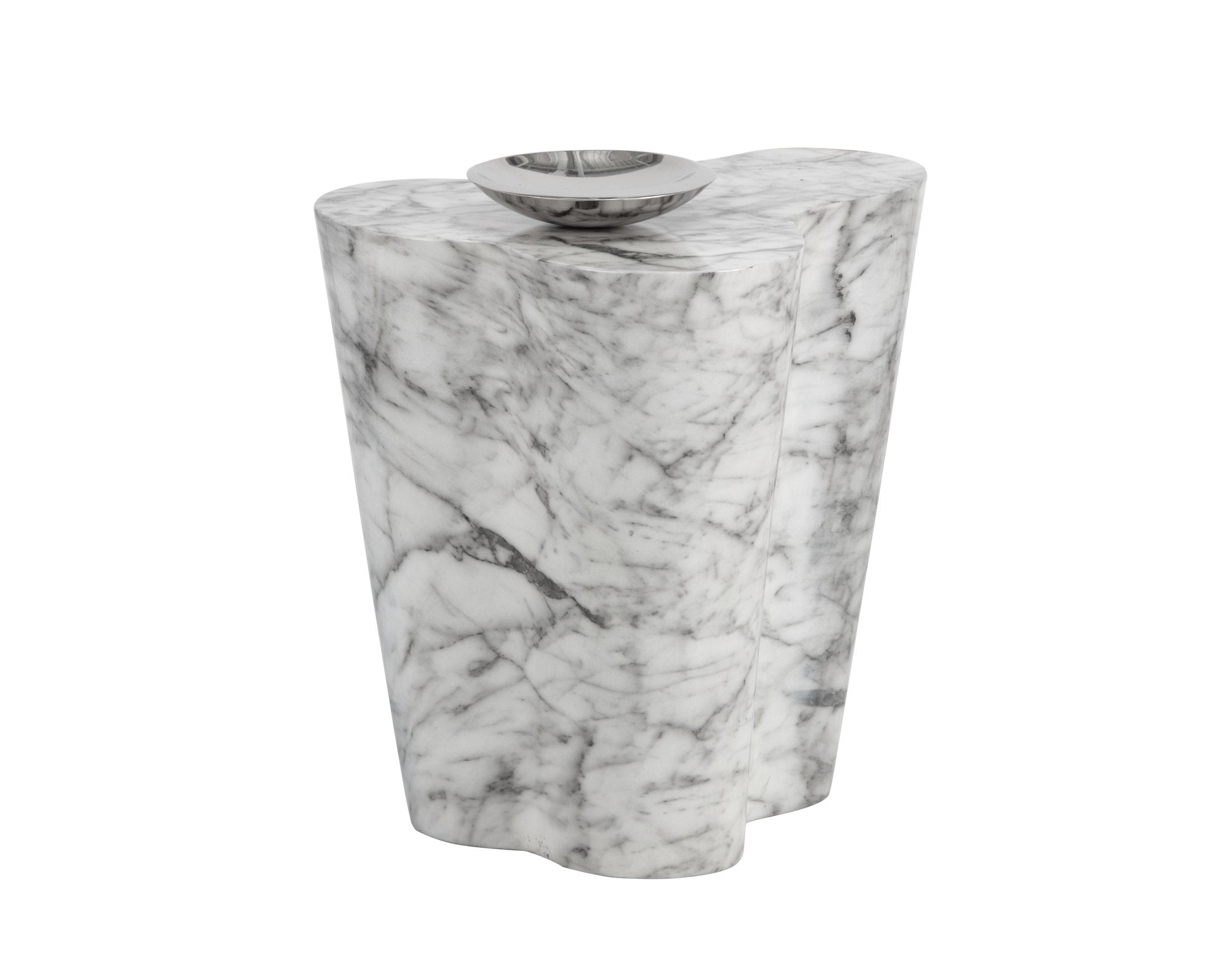 Sunpan Ava Side Table Large Marble Look