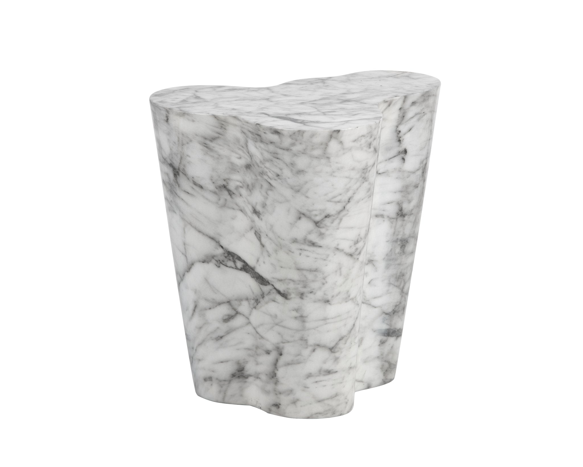 Sunpan Ava Side Table Large Marble Look