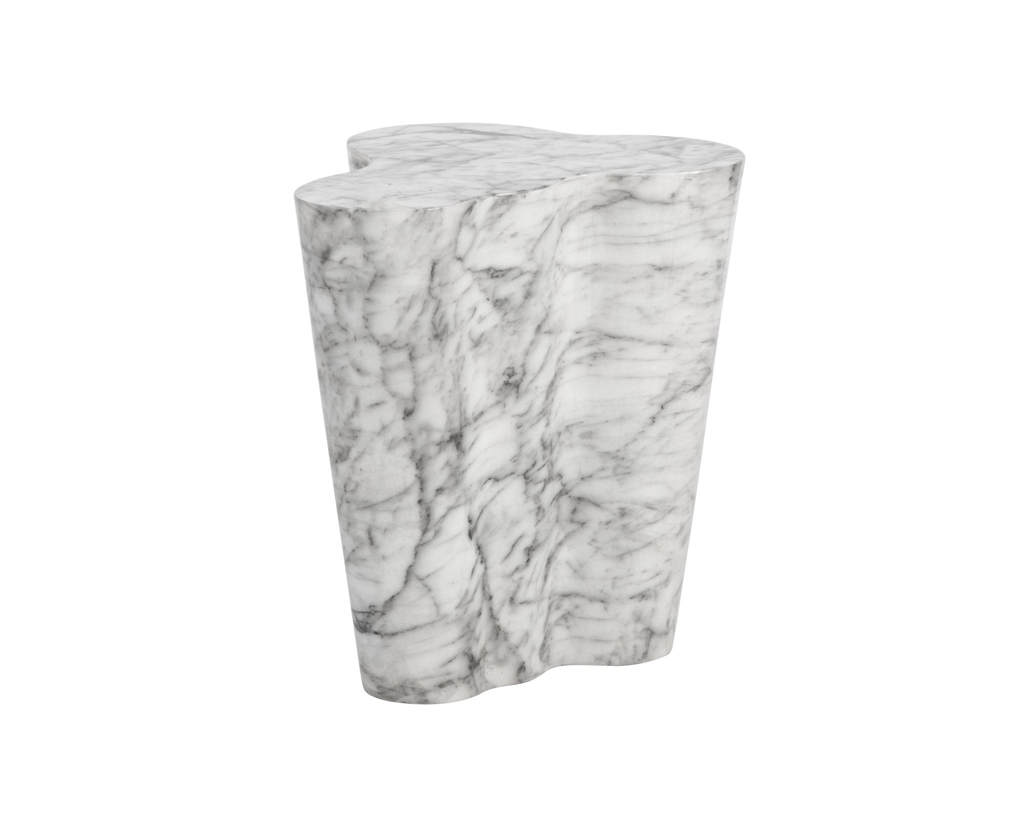 Sunpan Ava Side Table Large Marble Look