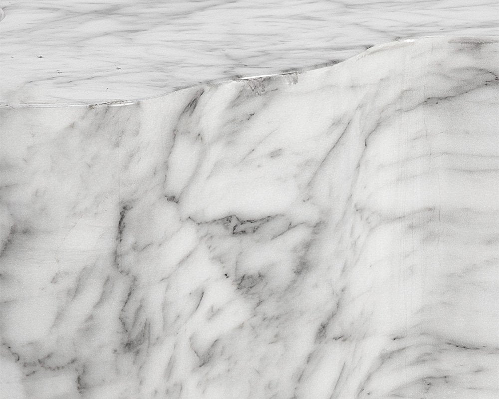 Sunpan Ava Side Table Large Marble Look