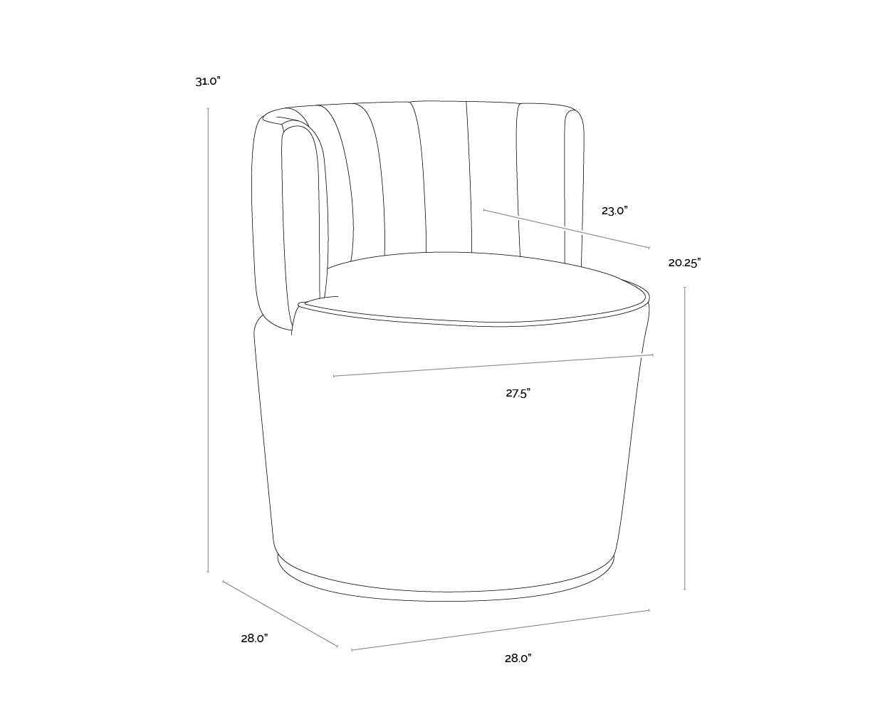 Sunpan August Lounge Chair Shadow Grey