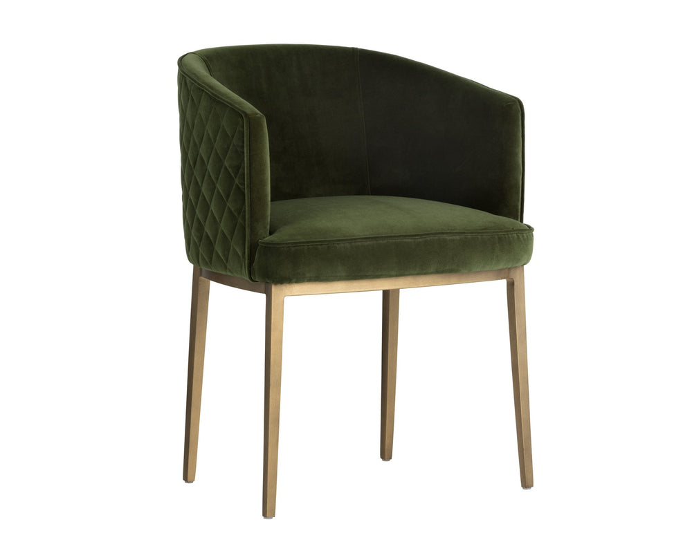 Sunpan Cornella Dining Armchair Forest Green