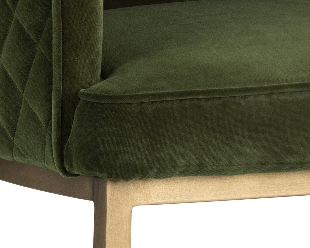 Sunpan Cornella Dining Armchair Forest Green